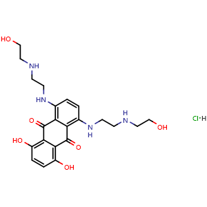 Chemical structure of Mitoxantrone dihydrochloride , CAS 70476-82-3, AChemBlock Z238030