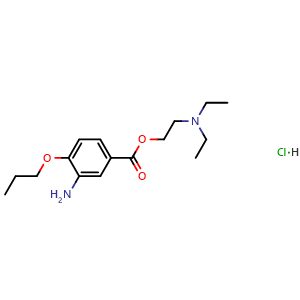Chemical structure of Proparacaine hydrochloride , CAS 5875-06-9, AChemBlock Z238040