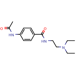 Chemical structure of N-Acetylprocainamide , CAS 32795-44-1, AChemBlock Z238049