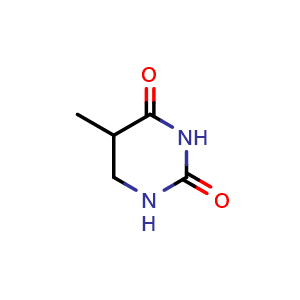 Chemical structure of 5,6-Dihydro-5-methyluracil , CAS 696-04-8, AChemBlock Z238073