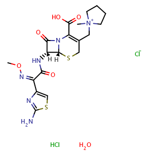 Chemical structure of Cefepime Dihydrochloride Monohydrate , CAS 123171-59-5, AChemBlock Z238098