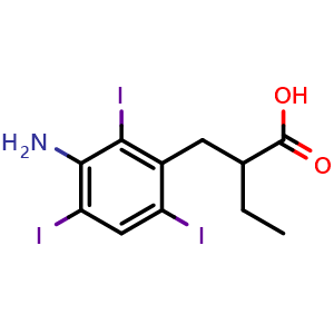 Chemical structure of Iopanoic acid , CAS 96-83-3, AChemBlock Z238102