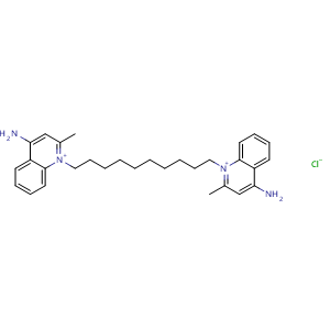 Chemical structure of Dequalinium chloride , CAS 522-51-0, AChemBlock Z238106