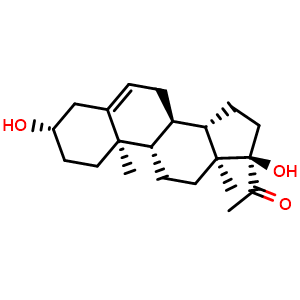 Chemical structure of 17a-Hydroxypregnenolone , CAS 387-79-1, AChemBlock Z238114