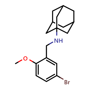Chemical structure of N-(1-Adamantyl)-N-(5-bromo-2-methoxybenzyl)amine , CAS 332108-65-3, AChemBlock Z238116