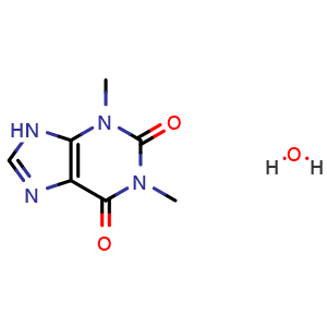 Chemical structure of Theophylline monohydrate , CAS 5967-84-0, AChemBlock Z238139