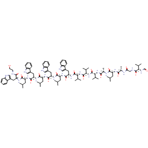 Chemical structure of Gramicidin , CAS 1405-97-6, AChemBlock Z238151