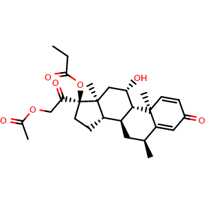 Chemical structure of Methylprednisolone Aceponate , CAS 86401-95-8, AChemBlock Z238171