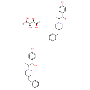 Chemical structure of Ifenprodil tartrate , CAS 23210-58-4, AChemBlock Z238175