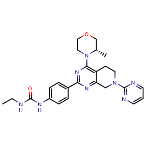 Chemical structure of mTOR inhibitor-3 , CAS 1207358-59-5, AChemBlock Z238184