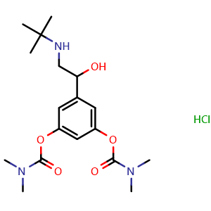 Chemical structure of Bambuterol hydrochloride , CAS 81732-46-9, AChemBlock Z238263