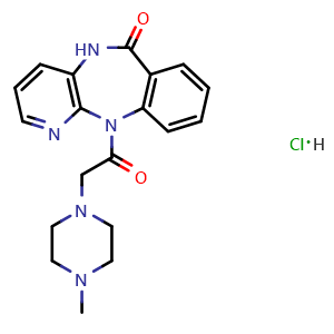 Chemical structure of Pirenzepine dihydrochloride , CAS 29868-97-1, AChemBlock Z238302