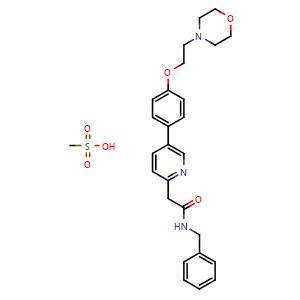 Chemical structure of Tirbanibulin Mesylate , CAS 1080645-95-9, AChemBlock Z238313