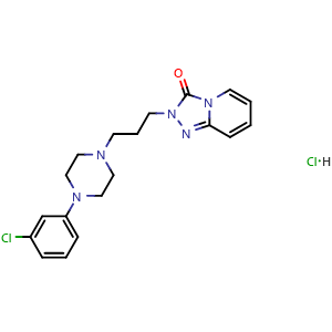 Chemical structure of Trazodone hydrochloride , CAS 25332-39-2, AChemBlock Z238329