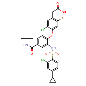Chemical structure of Vidupiprant , CAS 1169483-24-2, AChemBlock Z238359