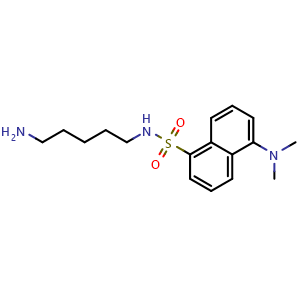 Chemical structure of Dansylcadaverine , CAS 10121-91-2, AChemBlock Z238368