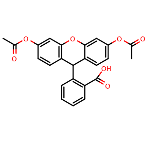 Chemical structure of Dihydrofluorescein diacetate , CAS 35340-49-9, AChemBlock Z238370