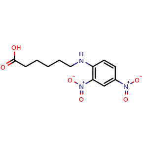 Chemical structure of DNP-X acid , CAS 10466-72-5, AChemBlock Z238371