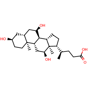 Chemical structure of Allocholic acid , CAS 2464-18-8, AChemBlock Z238377
