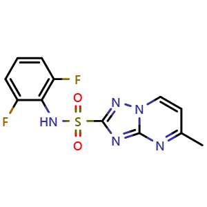 Chemical structure of Flumetsulam , CAS 98967-40-9, AChemBlock Z238404
