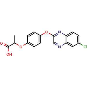 Chemical structure of Quizalofop , CAS 76578-12-6, AChemBlock Z238405