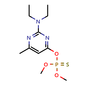 Chemical structure of Pirimiphos-methyl , CAS 29232-93-7, AChemBlock Z238414