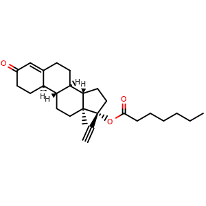 Chemical structure of Norethisterone enanthate , CAS 3836-23-5, AChemBlock Z238420
