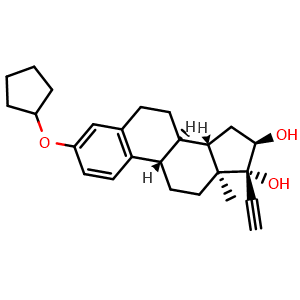 Chemical structure of Nylestriol , CAS 39791-20-3, AChemBlock Z238421