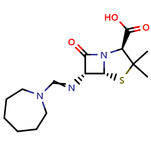 Chemical structure of Mecillinam , CAS 32887-01-7, AChemBlock Z238436