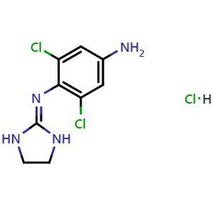Chemical structure of Apraclonidine hydrochloride , CAS 73218-79-8, AChemBlock Z238437
