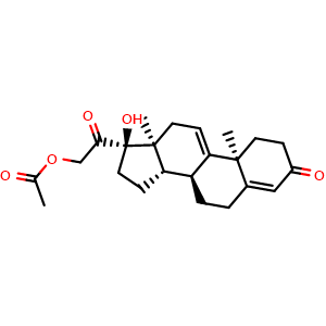 Chemical structure of Anecortave Acetate , CAS 7753-60-8, AChemBlock Z238443