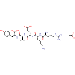 Chemical structure of Splenopentin diacetate , CAS 105184-37-0, AChemBlock Z238445
