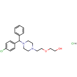 Chemical structure of Hydroxyzine dihydrochloride , CAS 2192-20-3, AChemBlock Z238463