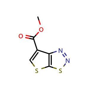 Chemical structure of 2,3-dihydrothieno-Thiadiazole Carboxylate , CAS 152467-47-5, AChemBlock Z238464
