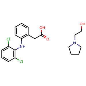 Chemical structure of Diclofenac Epolamine , CAS 119623-66-4, AChemBlock Z238469