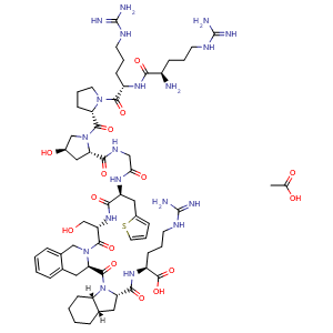Chemical structure of Icatibant Acetate , CAS 138614-30-9, AChemBlock Z238474