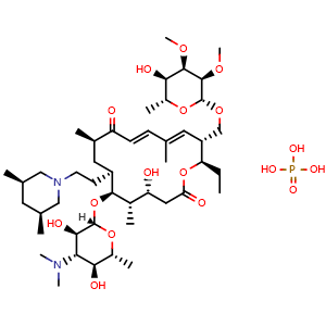 Chemical structure of Tilmicosin phosphate , CAS 137330-13-3, AChemBlock Z238477