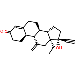 Chemical structure of Etonogestrel , CAS 54048-10-1, AChemBlock Z238514