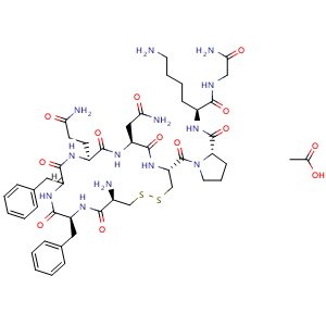 Chemical structure of Felypressin acetate , CAS 914453-97-7, AChemBlock Z238515