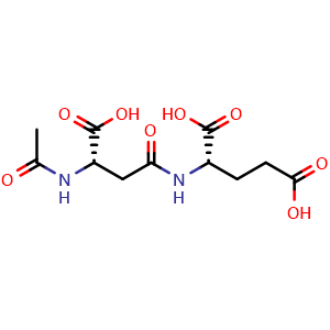 Chemical structure of N-Acetyl-beta-Asp-Glu , CAS 4910-46-7, AChemBlock Z238518