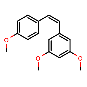 Chemical structure of cis-Trismethoxy resveratrol , CAS 94608-23-8, AChemBlock Z238552