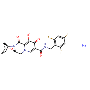 Chemical structure of Bictegravir sodium , CAS 1807988-02-8, AChemBlock Z238564