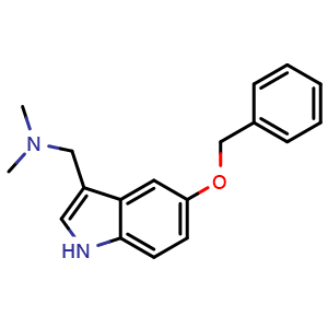 Chemical structure of 5-Benzyloxygramine , CAS 1453-97-0, AChemBlock Z238569