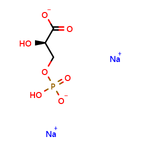 Chemical structure of D-(-)-3-Phosphoglyceric acid disodium , CAS 80731-10-8, AChemBlock Z238579