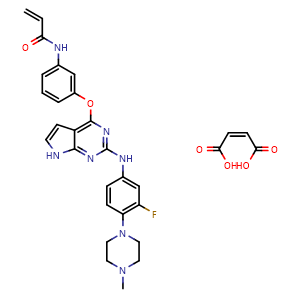 Chemical structure of Avitinib maleate , CAS 1557268-88-8, AChemBlock Z238581