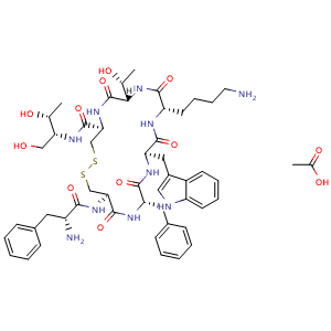Chemical structure of Octreotide Acetate , CAS 79517-01-4, AChemBlock Z238614
