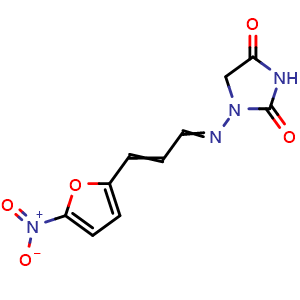 Chemical structure of Furagin , CAS 1672-88-4, AChemBlock Z238617