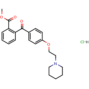Chemical structure of Pitofenone hydrochloride , CAS 1248-42-6, AChemBlock Z238632