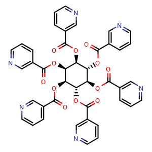 Chemical structure of Inositol nicotinate , CAS 6556-11-2, AChemBlock Z238635