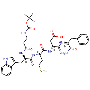 Chemical structure of Pentagastrin , CAS 5534-95-2, AChemBlock Z238644